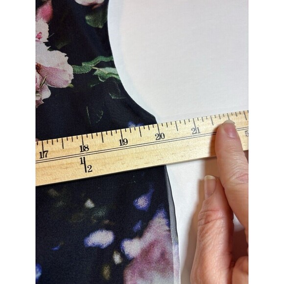 Rebecca Minkoff Shirt Dress Black Floral Medium Mini Sleeveless Drawstring Waist - Picture 4 of 12